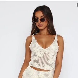 White Fox Isle of Capri woven tank top